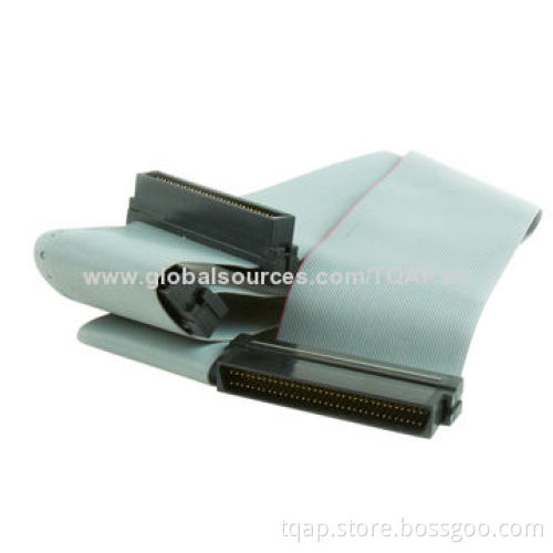 Wide SCSI HPDB68M X 3 connectors 80cm flat cable